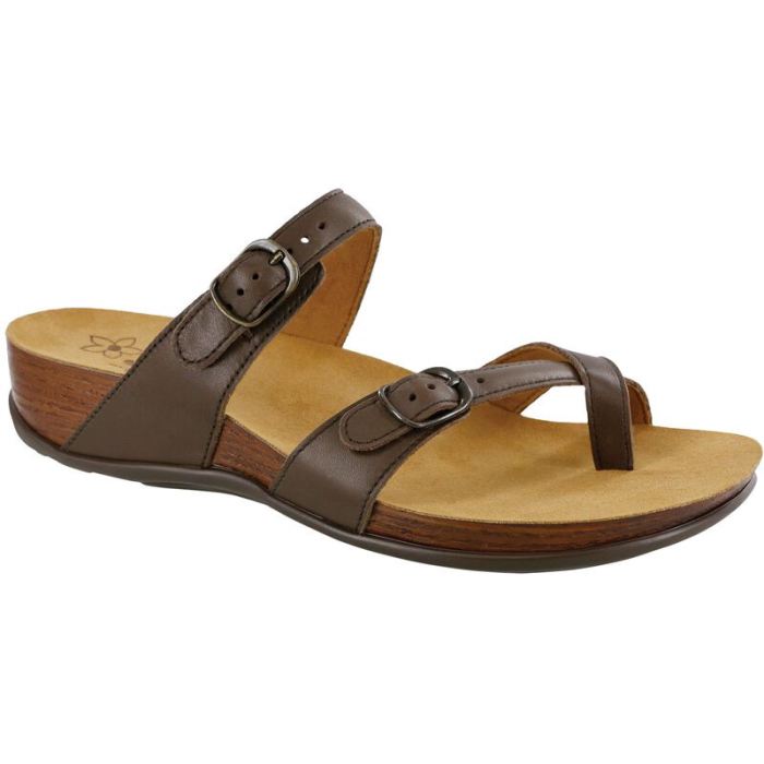 SAS Women's Shelly Toe Loop Slide Sandal-Coffee