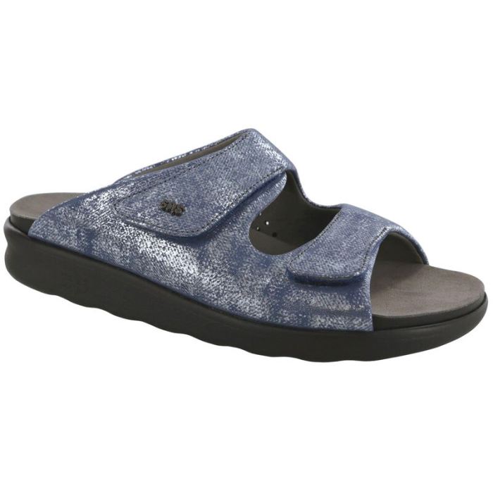 SAS Women's Cozy Slide Sandal-Silver Blue - Click Image to Close