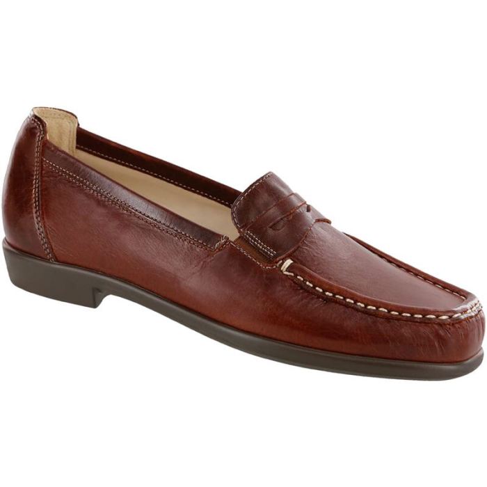 SAS Women's Penny J Slip On Loafer-Walnut