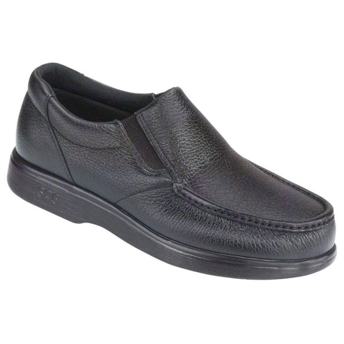 SAS Men's Side Gore Slip On Loafer-Black