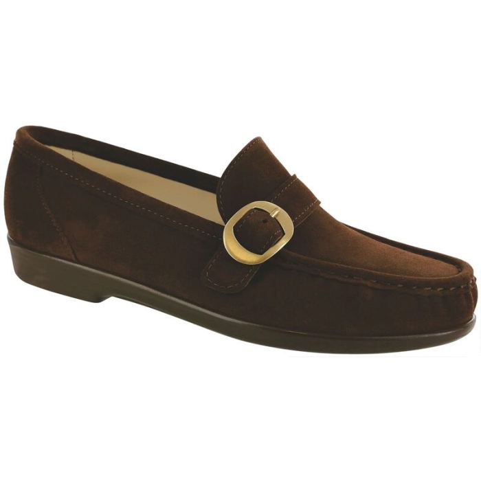 SAS Women's Lara Slip On Loafer-Brown Suede - Click Image to Close