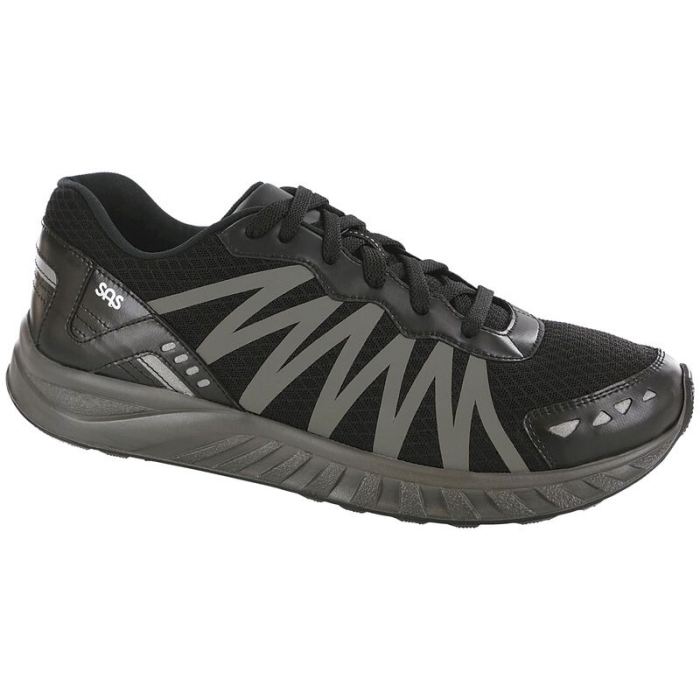 SAS Men's Pursuit Lace Up Sneaker-Black / Gray