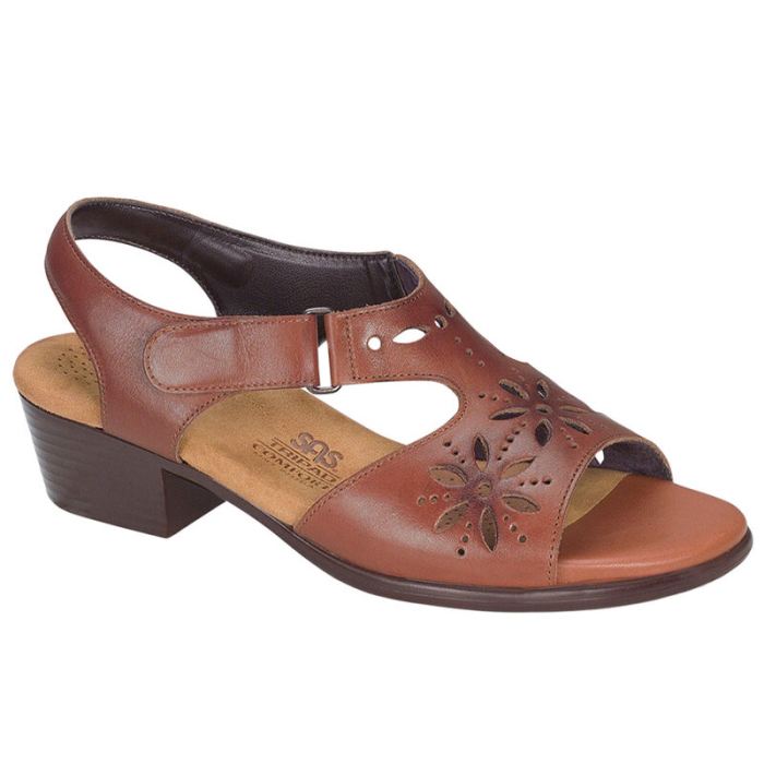 SAS Women's Sunburst Heel Strap Sandal-Chestnut