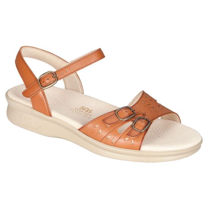 SAS Women's Duo Quarter Strap Sandal-Antique Tan