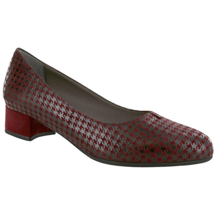 SAS Women's Piera Block Heel Pump-Tetris Bordo