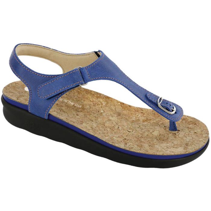 SAS Women's Marina T-Strap Sandal-Blue - Click Image to Close