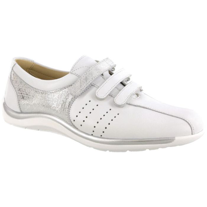 SAS Women's Race Time Walking Shoe-Chalk / Silver - Click Image to Close