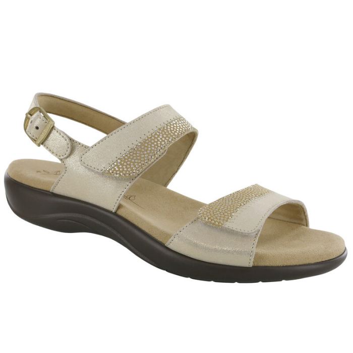 SAS Women's Nudu Heel Strap Sandal-Golden