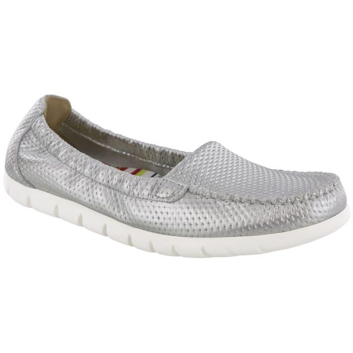 SAS Women's Sunny Slip On Loafer-Silver