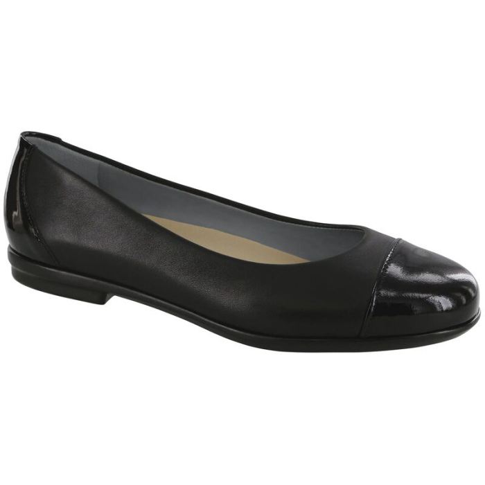 SAS Women's Scenic Ballet Flat-Black / Black Patent - Click Image to Close