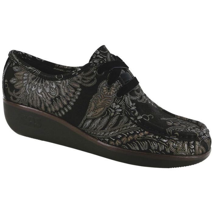 SAS Women's Bounce LTD Lace Up Moc-Brocade / Black Patent