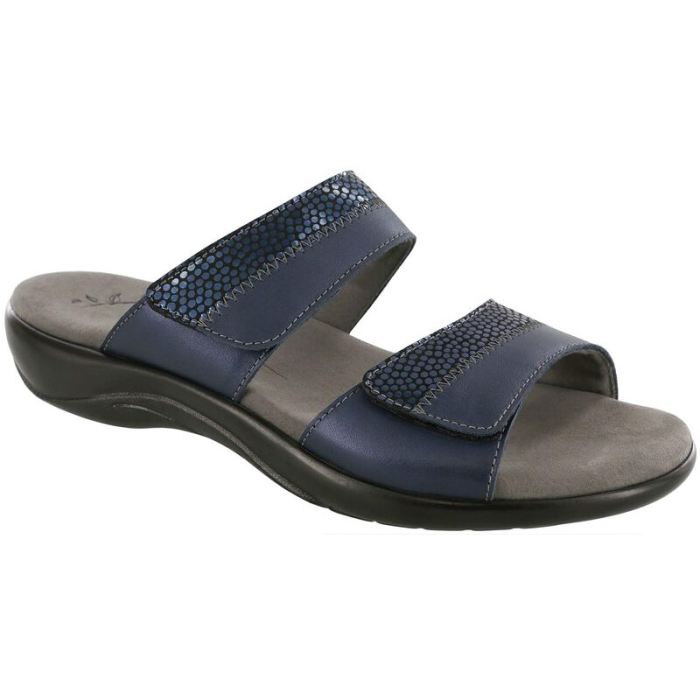 SAS Women's Nudu Slide Leather Sandal-Navy - Click Image to Close