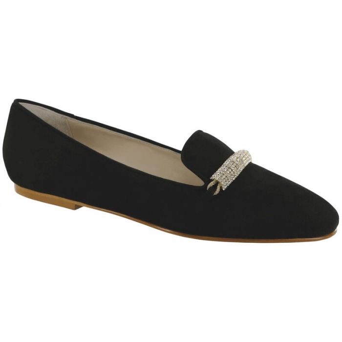 SAS Women's Nicolette Slip On Loafer-Suede Black