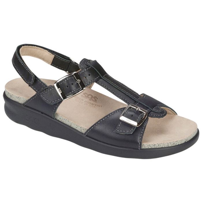 SAS Women's Captiva T-Strap Sandal-Black - Click Image to Close