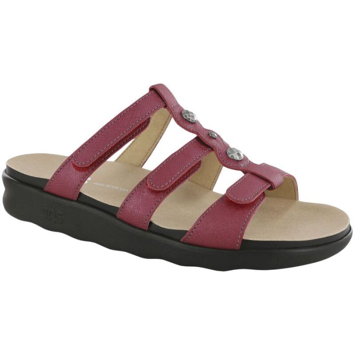 SAS Women's Napoli Slide Sandal-Cranberry - Click Image to Close