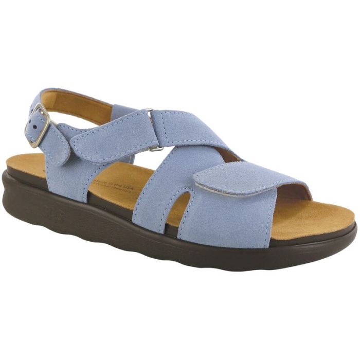 SAS Women's Huggy Cross Strap Sandal-Sky Harbor