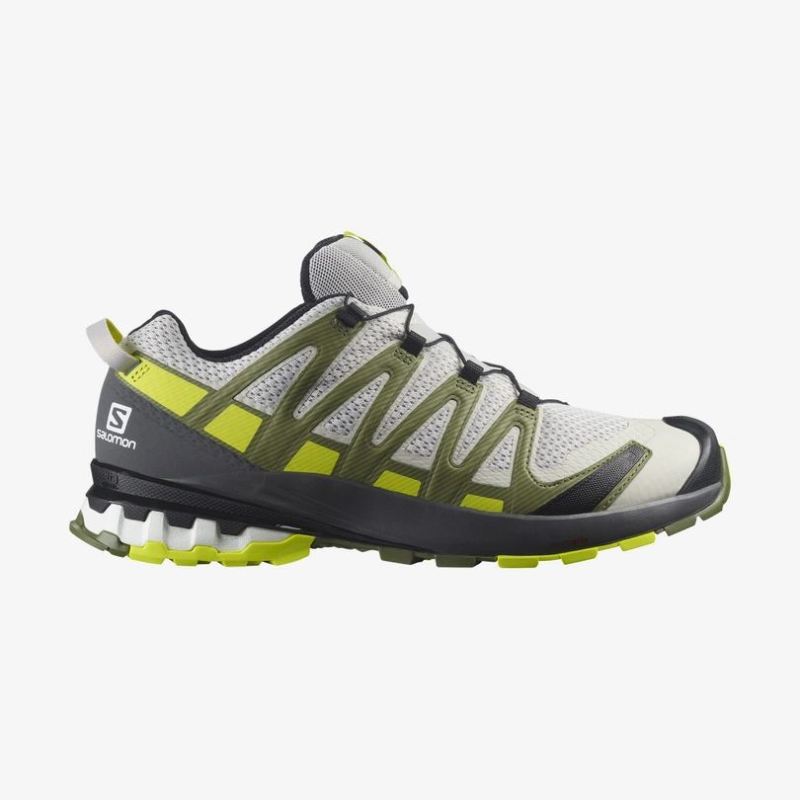 SALOMON MEN'S XA PRO 3D v8-Lunar Rock / Evening Primrose / Olivine - Click Image to Close