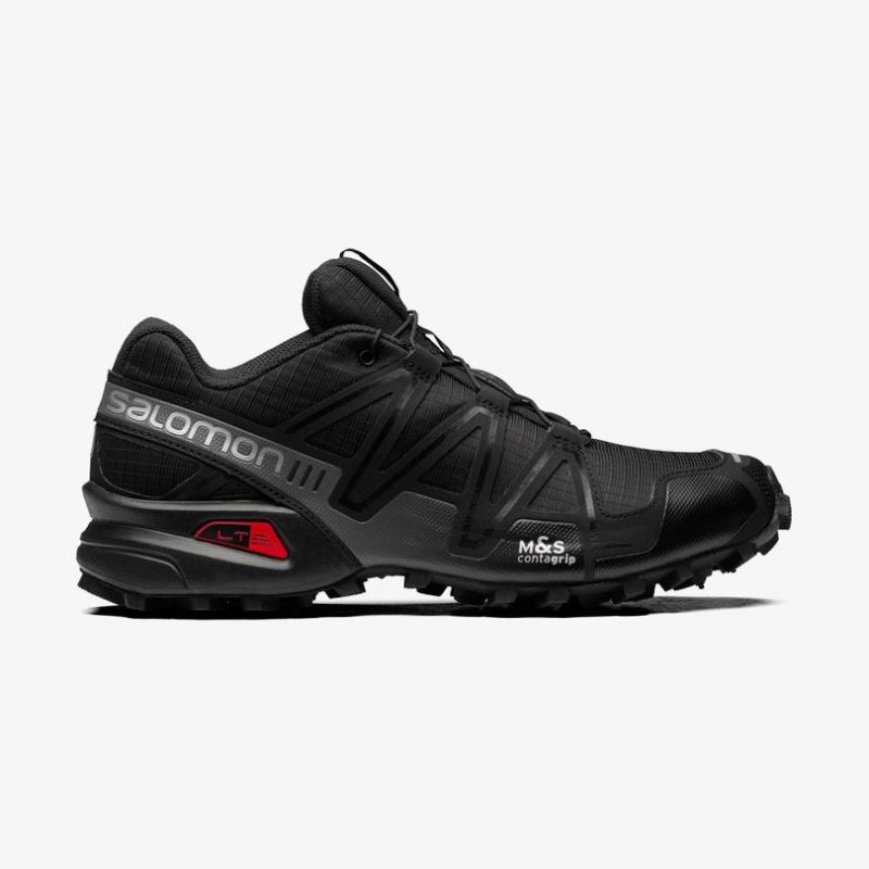 SALOMON MEN'S SPEEDCROSS 3-Black / Black / Quiet Shade - Click Image to Close