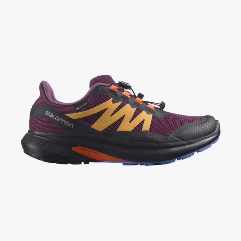 SALOMON WOMEN'S HYPULSE GORE-TEX-Grape Wine / Blazing Orange / Lolite - Click Image to Close