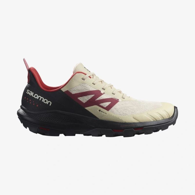 SALOMON MEN'S OUTPULSE GORE-TEX-Bleached Sand / Black / Poppy Red - Click Image to Close