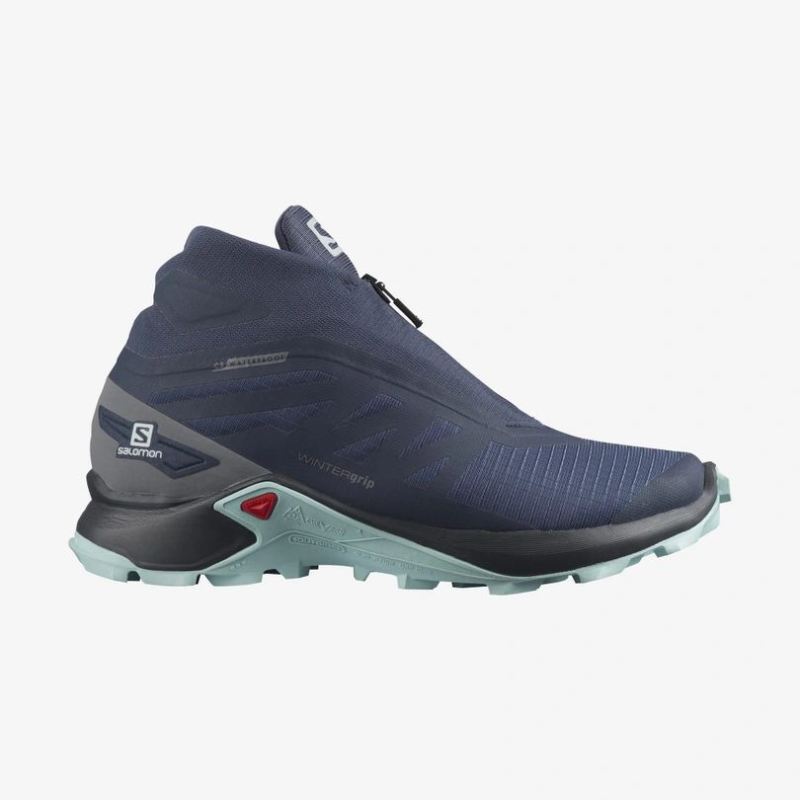 SALOMON WOMEN'S SUPERCROSS WINTER CLIMASalomon | WATERPROOF-Mood Indigo / Quiet Shade / Crystal Blue