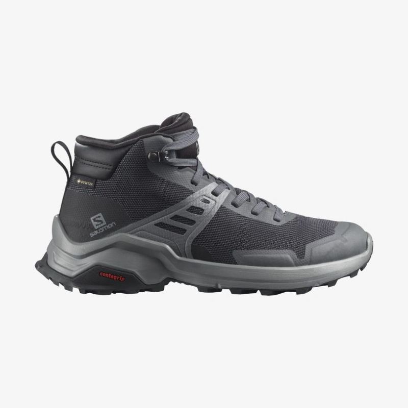 SALOMON WOMEN'S X RAISE MID GORE-TEX-Ebony / Black / Quiet Shade