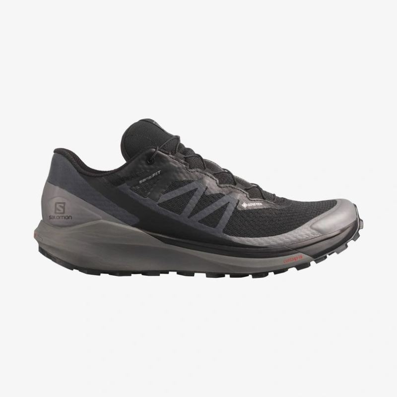 SALOMON MEN'S SENSE RIDE 4 GORE-TEX INVISIBLE FIT-Black / Quiet Shade / Black - Click Image to Close