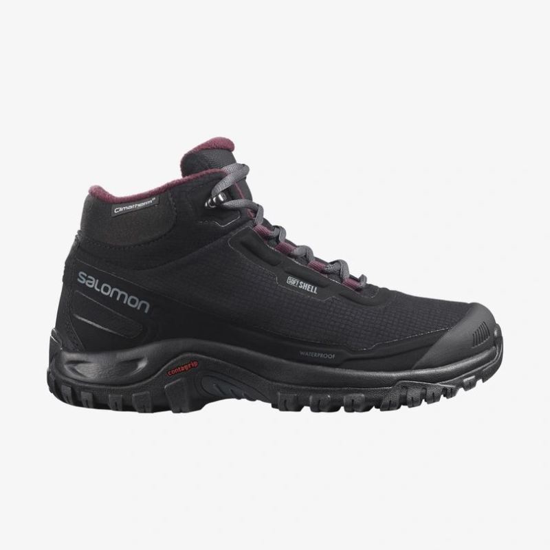 SALOMON WOMEN'S SHELTER CLIMASalomon | WATERPROOF-Black / Ebony / Wine Tasting - Click Image to Close