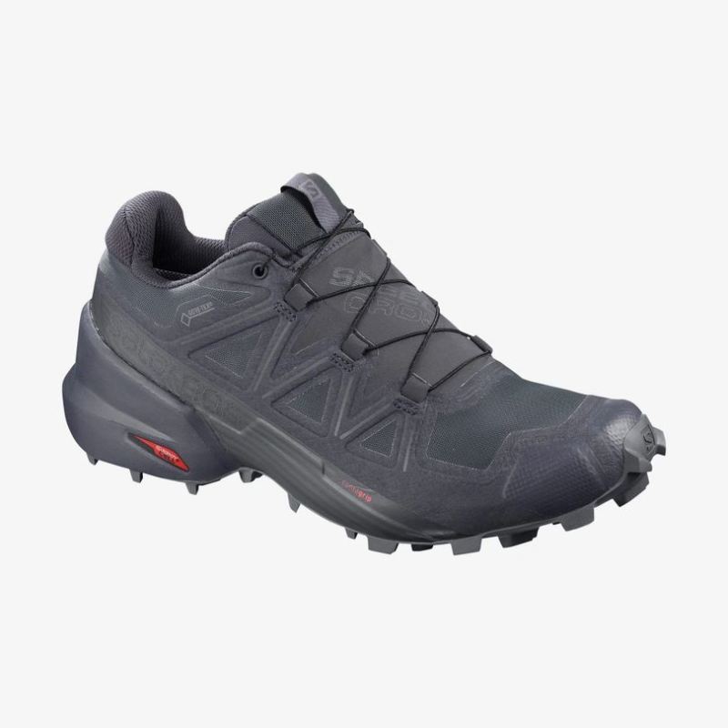 SALOMON MEN'S SPEEDCROSS 5 GTX NOCTURNE-Ebony / Quiet Shade / Black - Click Image to Close