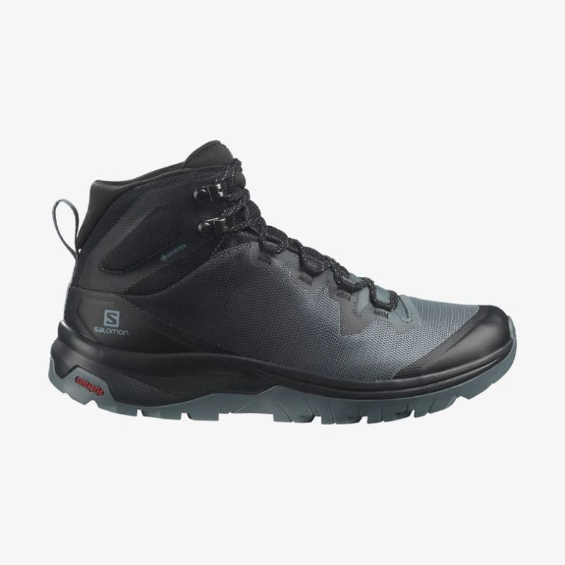 SALOMON WOMEN'S VAYA MID GORE-TEX-Stormy Weather / Black / Trooper