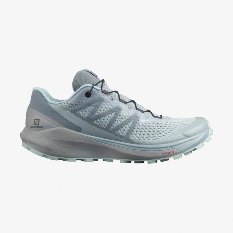 SALOMON WOMEN'S SENSE RIDE 4 GORE-TEX INVISIBLE FIT-Slate / Monument / Pastel Turquoise