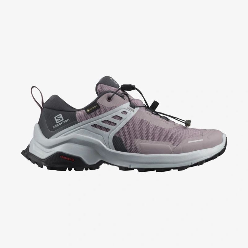 SALOMON WOMEN'S X RAISE GORE-TEX-Quail / India Ink / Flint - Click Image to Close