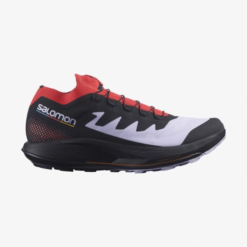 SALOMON MEN'S PULSAR TRAIL PRO-Purple Heather / Poppy Red / Black - Click Image to Close