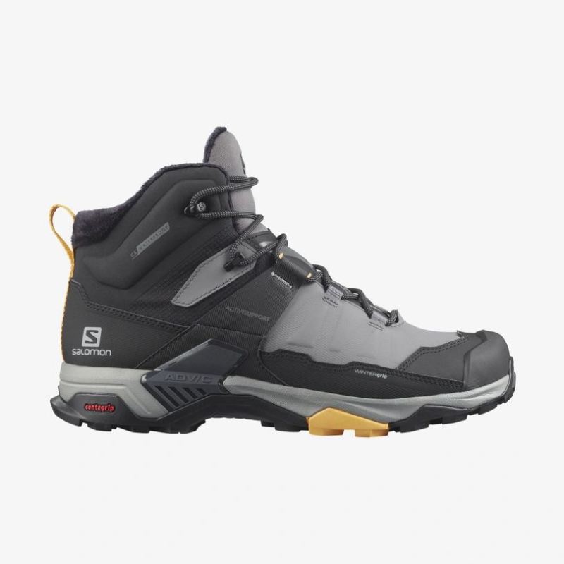 SALOMON MEN'S X ULTRA 4 MID WINTER THINSULATE CLIMASalomon | WATERPROOF-Quiet Shade / Black / Warm Apricot