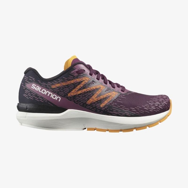 SALOMON WOMEN'S SONIC 5 BALANCE-Grape Wine / Black / Blazing Orange - Click Image to Close