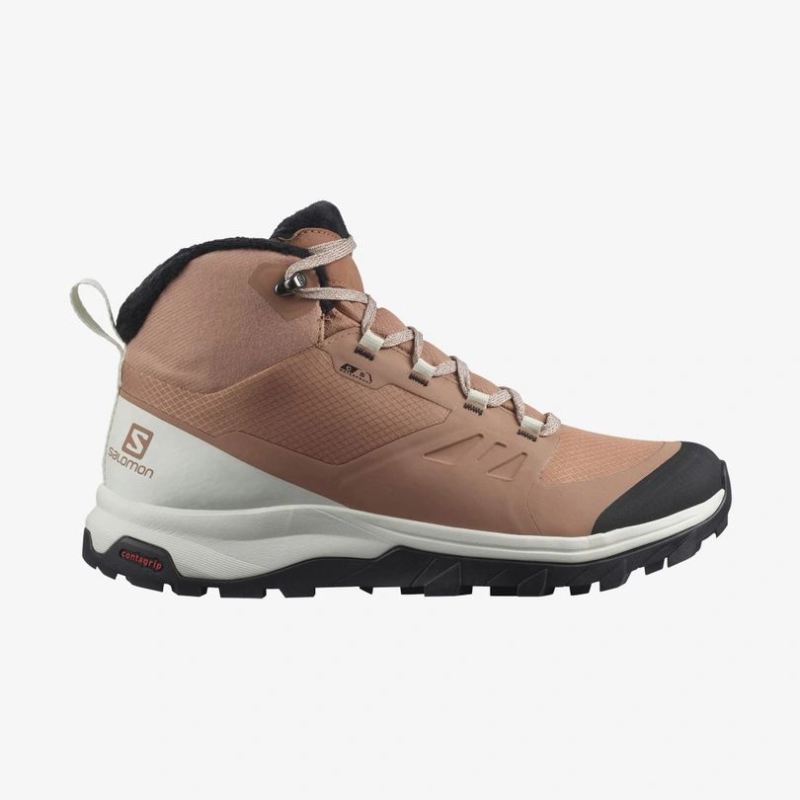 SALOMON WOMEN'S OUTSNAP CLIMASalomon | WATERPROOF-Mocha Mousse / Vanilla Ice / Black - Click Image to Close