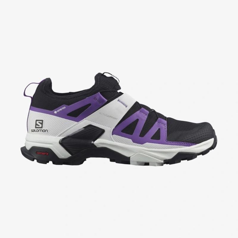 SALOMON WOMEN'S X ULTRA PRO GORE-TEX-Black / White / Royal Lilac - Click Image to Close