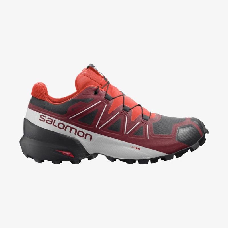 SALOMON MEN'S SPEEDCROSS 5 GORE-TEX-Biking Red / White / Black - Click Image to Close