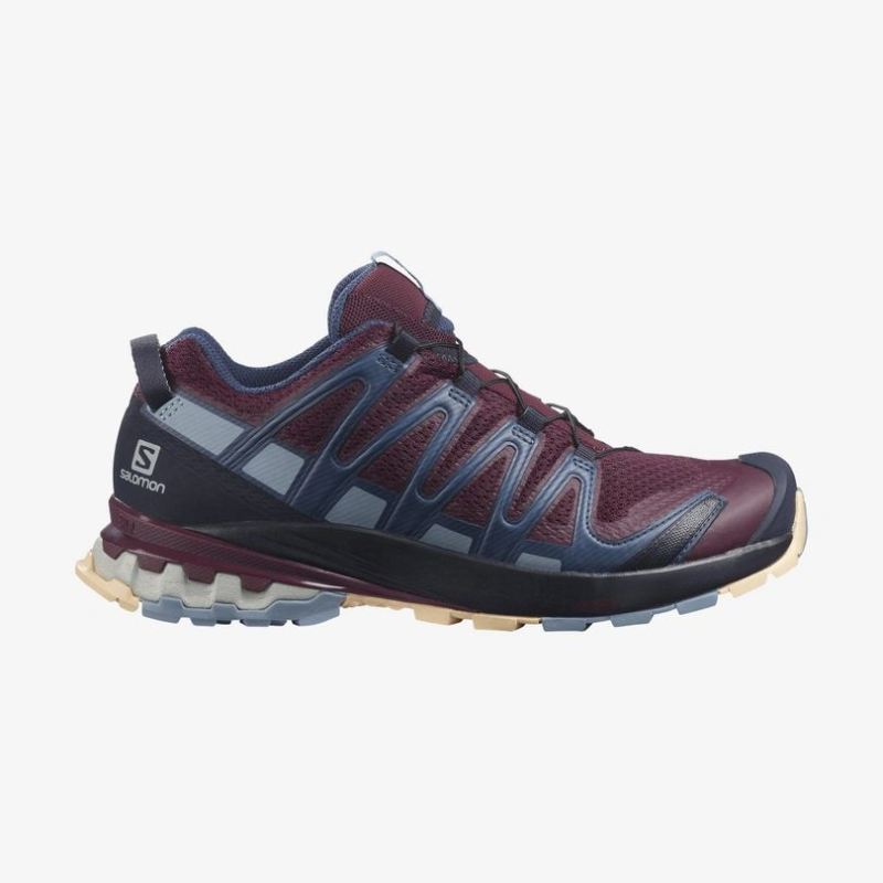 SALOMON WOMEN'S XA PRO 3D v8-Wine Tasting / Night Sky / Almond Cream