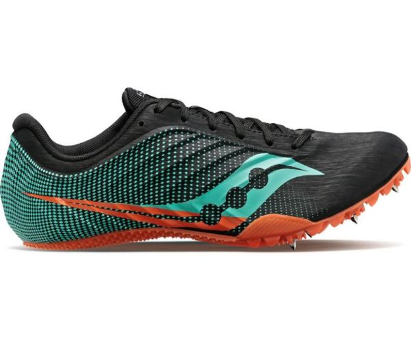 SAUCONY WOMEN'S SPITFIRE 5-Black Cool Mint - Click Image to Close