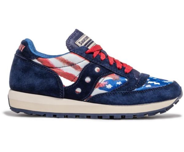 SAUCONY WOMEN'S STARS & STRIPES JAZZ 81-Red White Blue