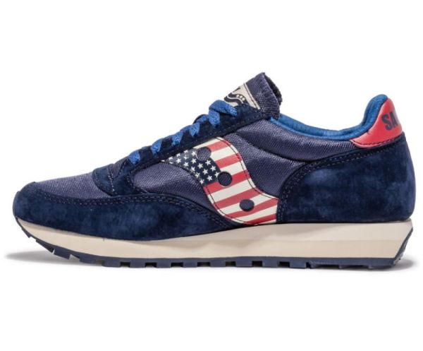 SAUCONY MEN'S STARS & STRIPES JAZZ 81-Red White Blue - Click Image to Close