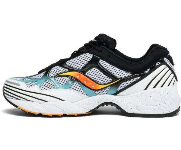 SAUCONY WOMEN'S GRID WEB-White Grey Blue - Click Image to Close