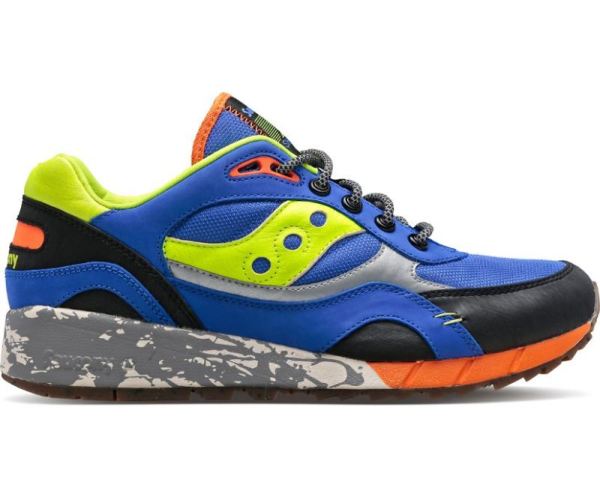 SAUCONY WOMEN'S SHADOW 6000 TRAIL- Blue Lime - Click Image to Close