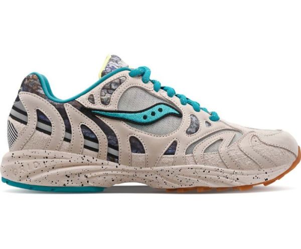 SAUCONY WOMEN'S GRID AZURA 2000 CAMO REFLECTIVE-Creme Blue Black - Click Image to Close