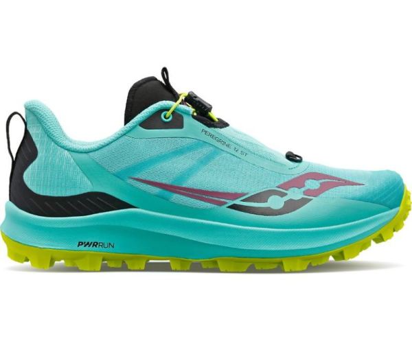 SAUCONY WOMEN'S PEREGRINE 12 ST-Cool Mint Acid - Click Image to Close