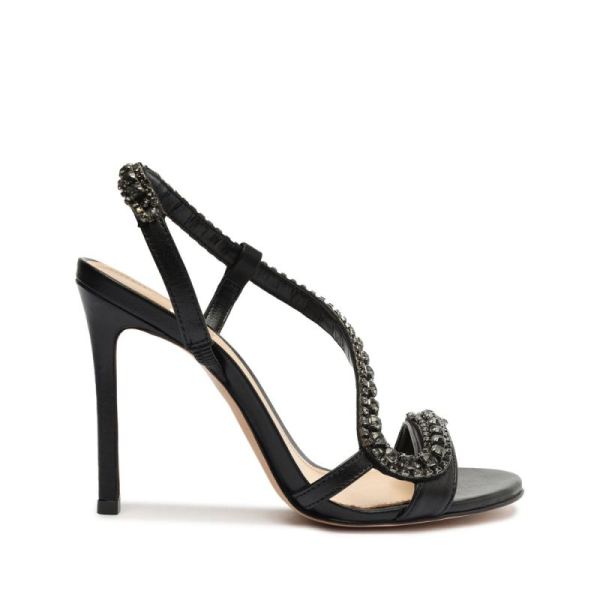 Schutz | Court Metallic Sandal-Black