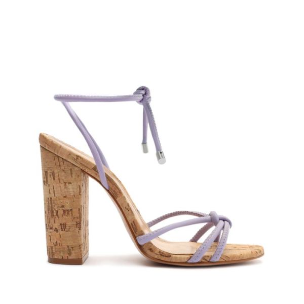 Schutz | Suzy High Block Leather Sandal-Smoky Grape - Click Image to Close