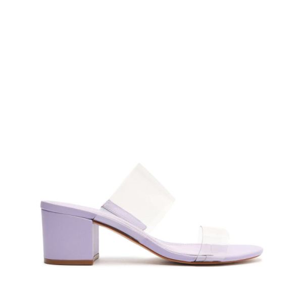 Schutz | Victorie Nappa Leather&Vinyl Sandal-Smoky Grape - Click Image to Close