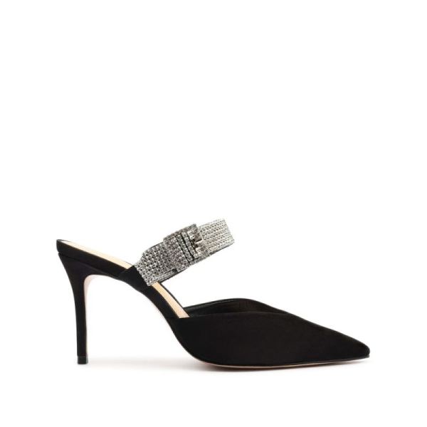 Schutz | Tishara Nubuck&Rhinestones Pump-Black